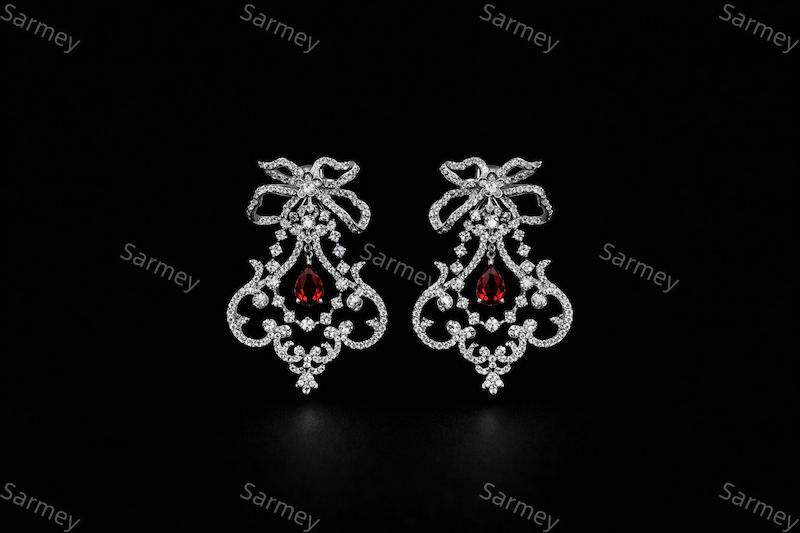 گوشواره جواهري سايز كوچك