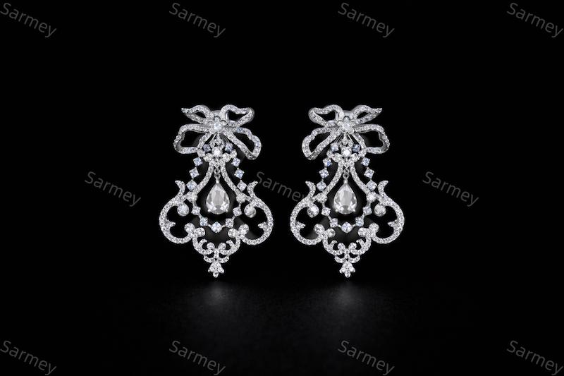 گوشواره جواهري سايز كوچك