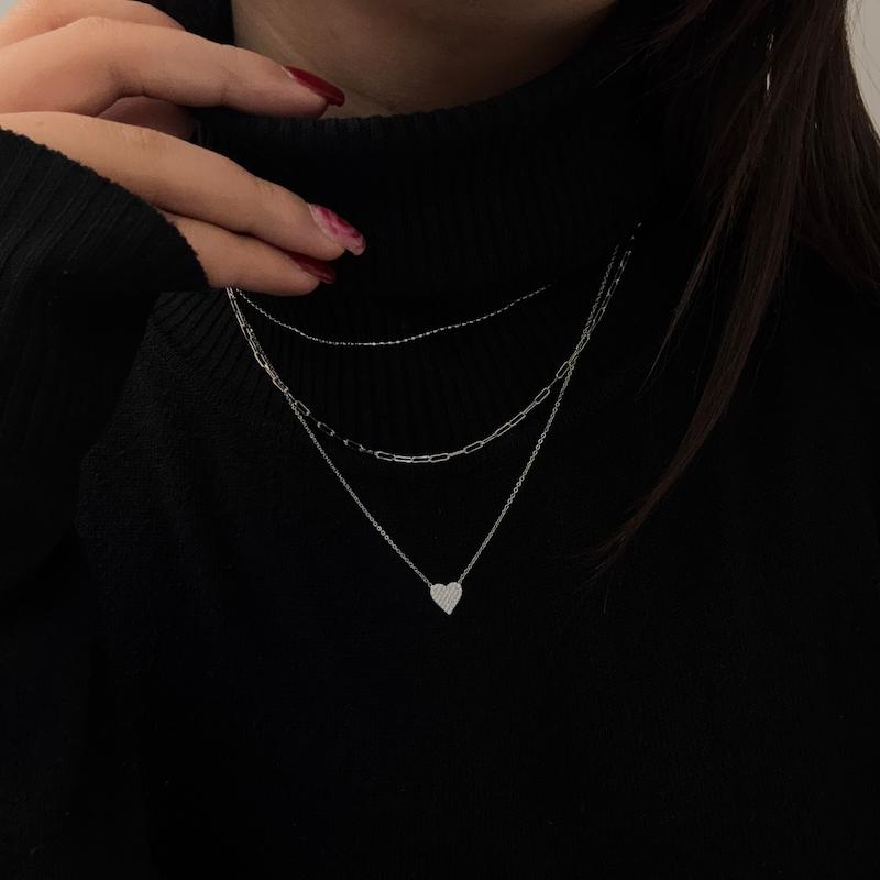 گردنبندسه رج قلب