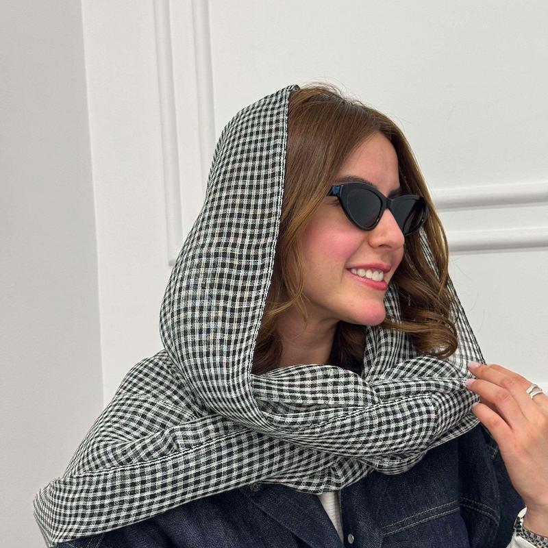 شال چهارخونه ریز