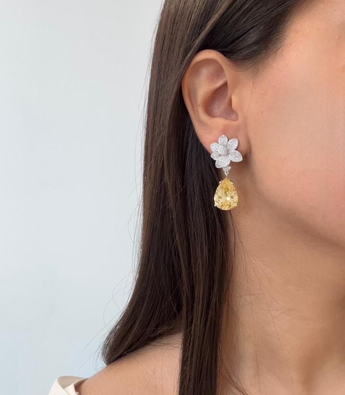 گوشواره سیترین