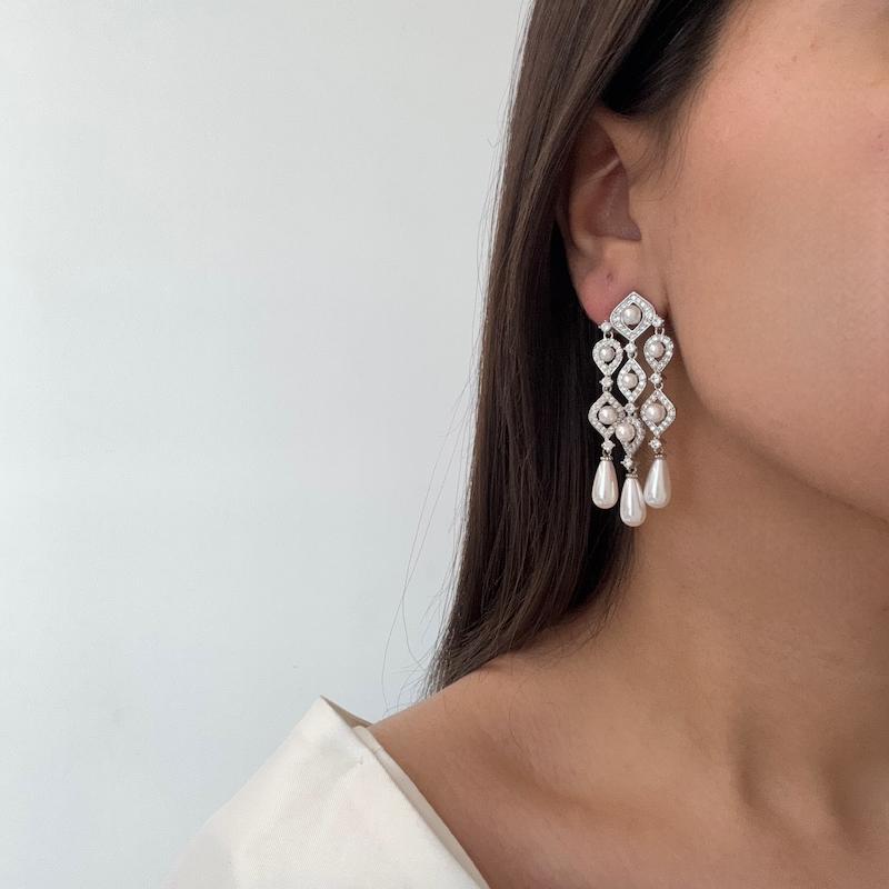 گوشواره مرواریدی جواهری