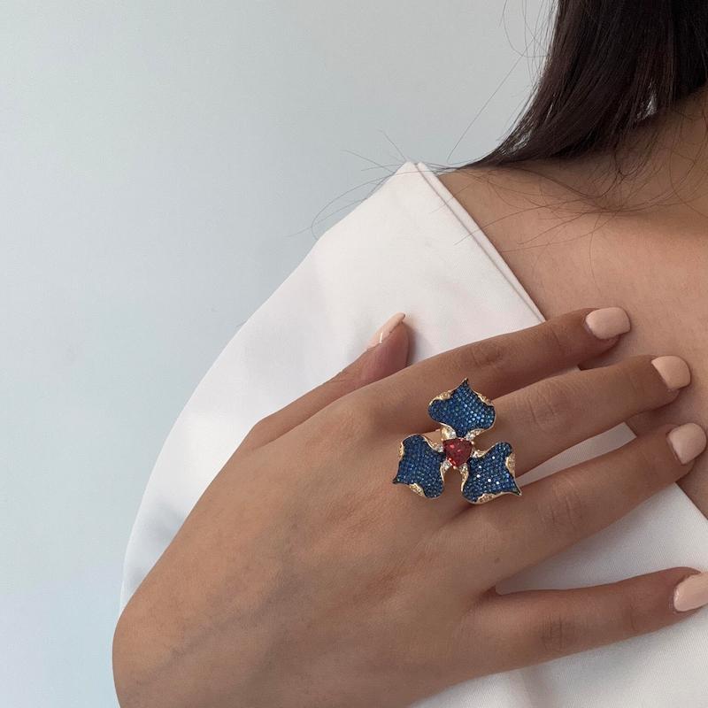 انگشترجواهری گل