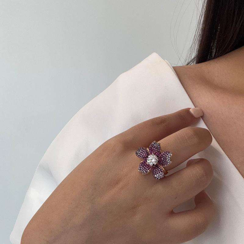 انگشترجواهری گل