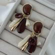 گوشواره طرح ماربل