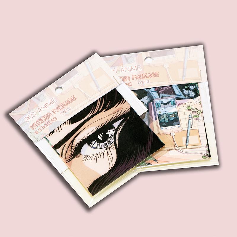 پک استیکر ژورنالینگ انیمه دهه 90 - طرح3