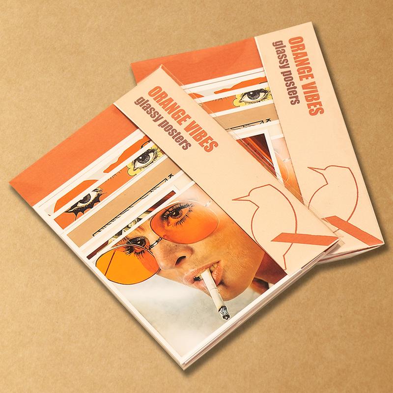 orange vibes - پک پوستر گلاسه 10 عددی