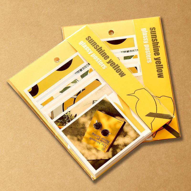 sunshine yellow - پک پوستر گلاسه 10 عددی