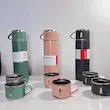 فلاسک و فنجان Vacuum Flask Set خاکستری صورتی کرم سبزآبی