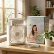 پنکه رومیزی مه پاش مدل AIR COOLER FAN رنگ سفید