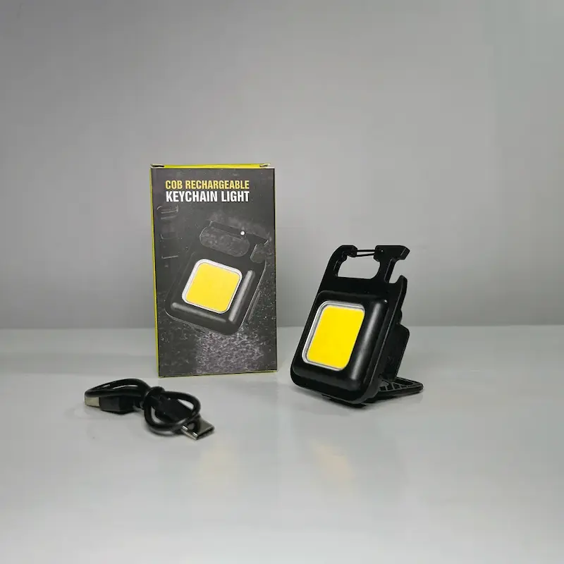 چراغ قوه شارژی چندکاره COB مدل KEYCHAIN LIGHT