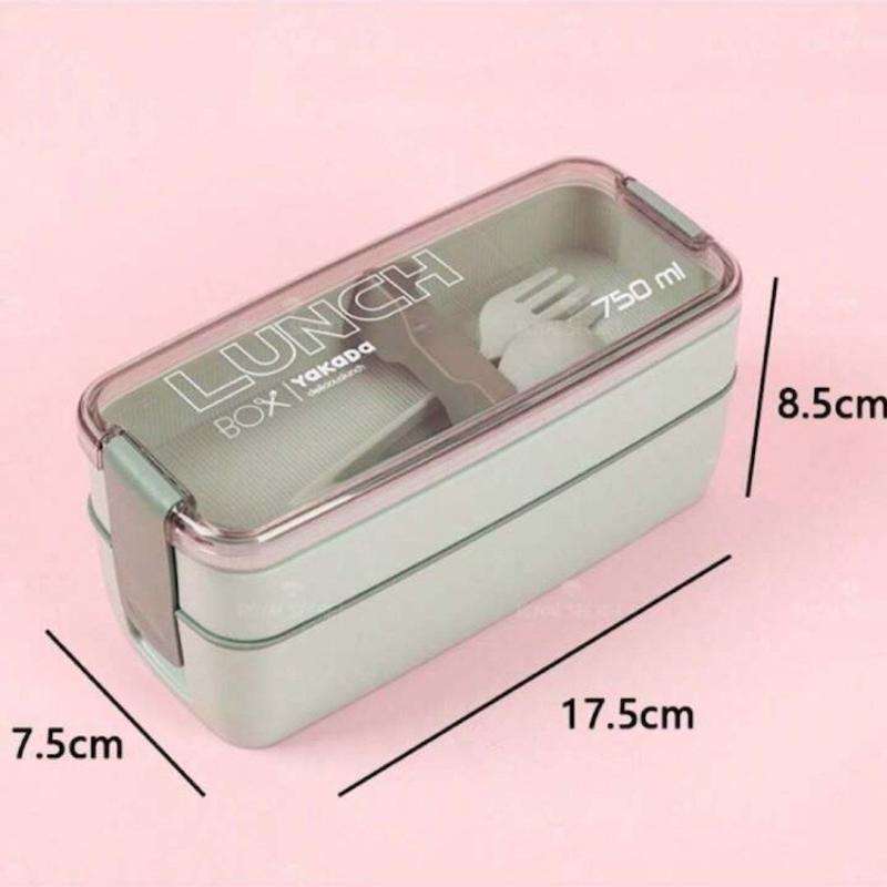 ظرف غذای دو طبقه بامبو لانچ باکس 750 میل Lunch Box‏
