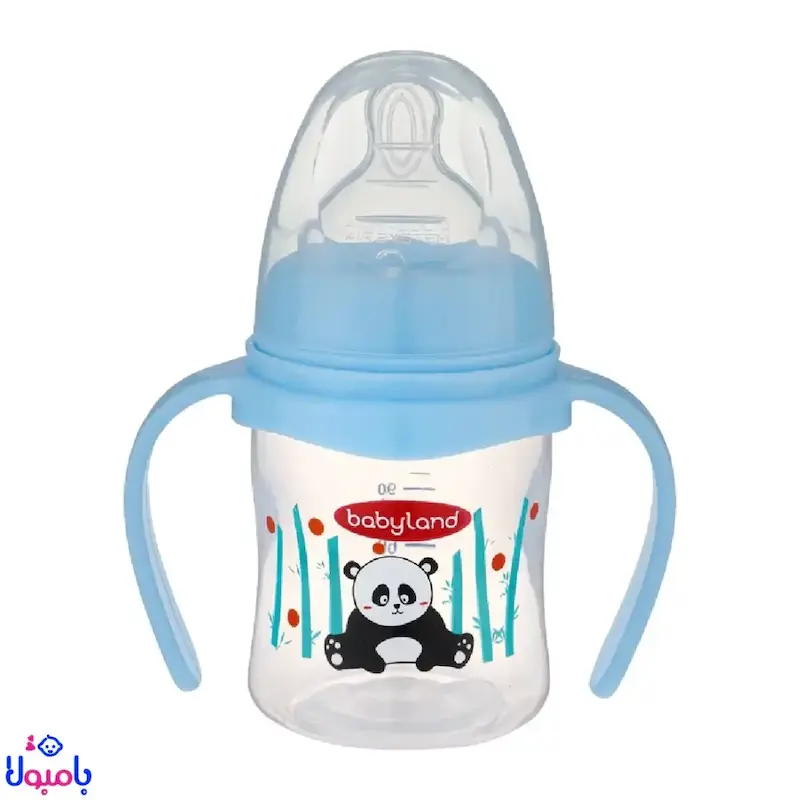 شیرخوری ppعریض ارتودنسی دسته دار150میل آویز بیبی لند