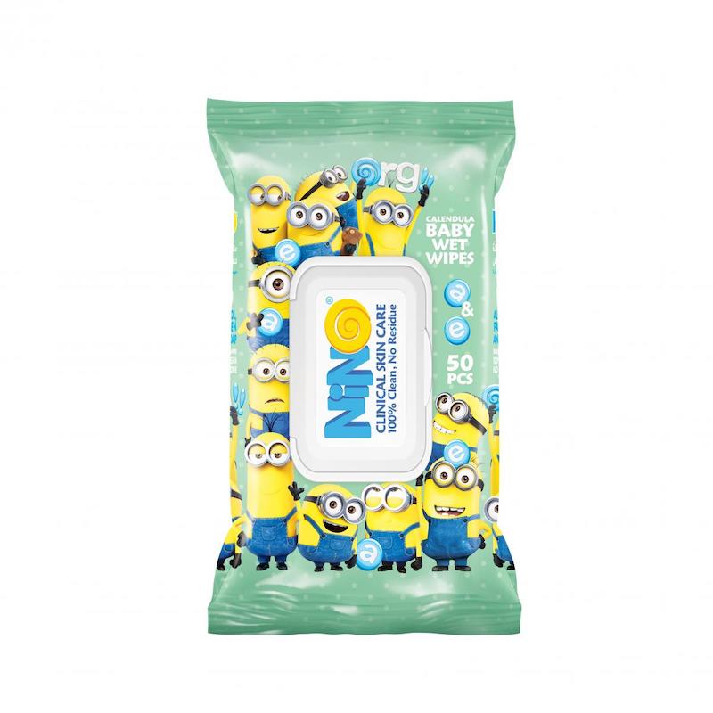 دستمال مرطوب کودک کالاندولا درب دار ۷۰ برگ نینو