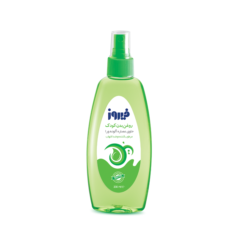 اسپری روغن بدن فیروز ضدالتهاب آلوئه ورا