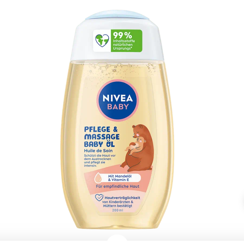 روغن ماساژ بچه نیوا NIVEA BABY مناسب پوست های حساس حجم ۲۰۰میل
