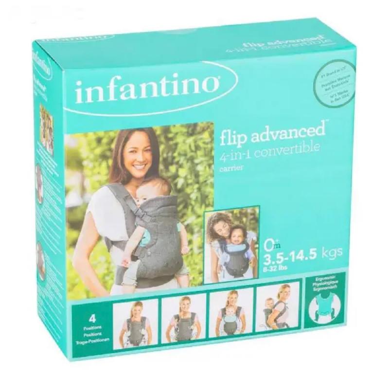 اغوشی نوزاد و کودک اینفنتینو4 کاره سبز رنگ مدل فلیپ infantino flip 4in1