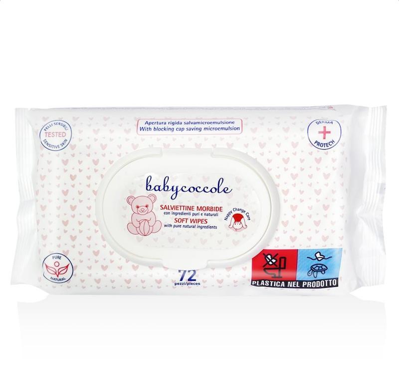 دستمال مرطوب طرح جدید درب دار کودک ۷۲ عددی بیبی کوکول Baby Coccole