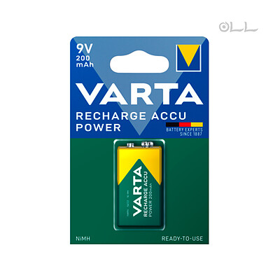 باتری کتابی قابل شارژ وارتا مدل  Varta Recharge Accu Power 9V 200 mAh