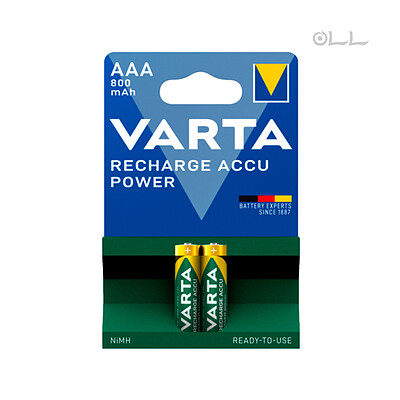 باتری نیم قلمی قابل شارژ وارتا مدل Varta Recharge Accu Power AAA 800mAh