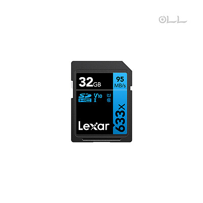 کارت حافظه SDHC لکسار ظرفیت 32 گیگابایت مدل Lexar High-Performance x633 Blue Series 