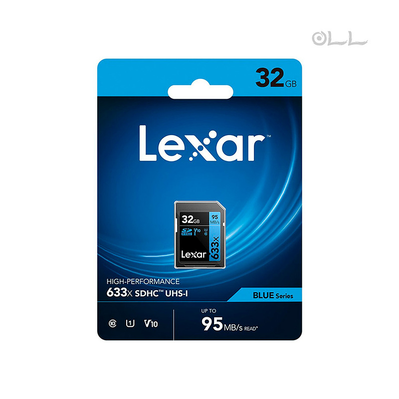 کارت حافظه SDHC لکسار ظرفیت 32 گیگابایت مدل Lexar High-Performance x633 Blue Series 