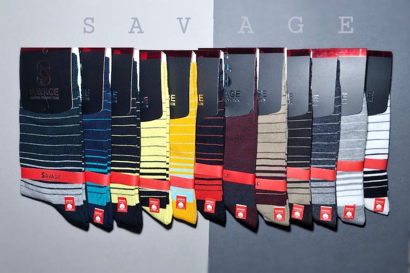 جوراب ساق بلند مردانه طرح هفت رینگ