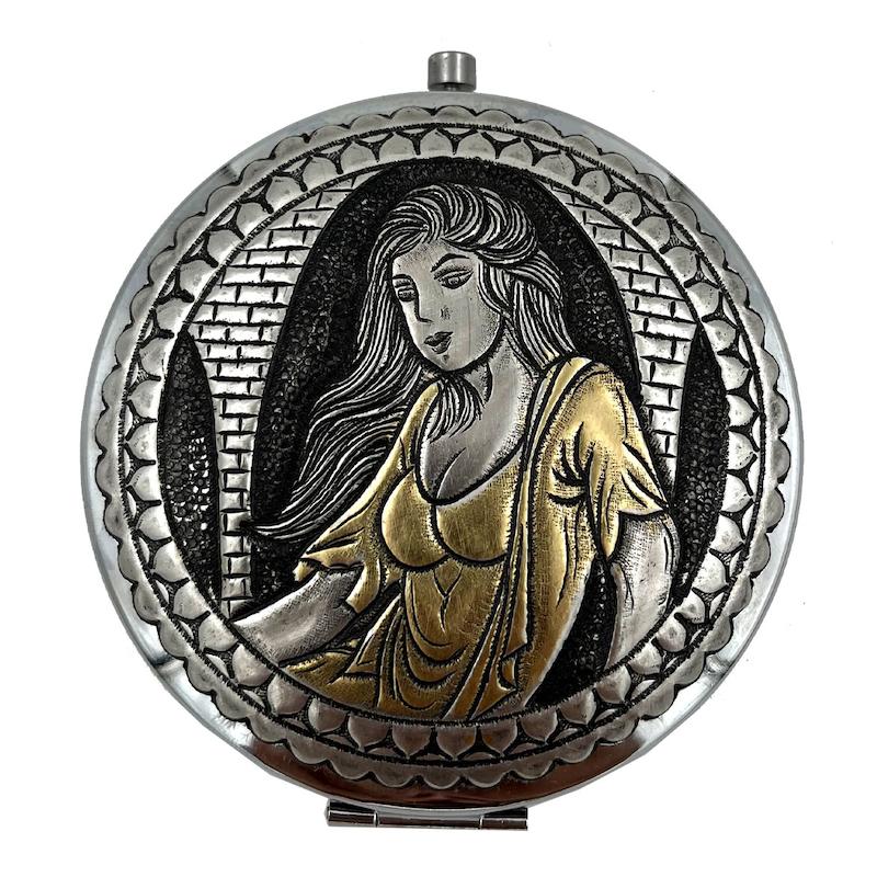 آینه جیبی مدل گُل اندام