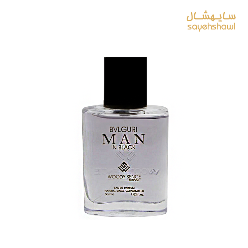 عطر جیبی مردانه وودی سنس مدل بولگاری من این بلک BVLGARI man in black 