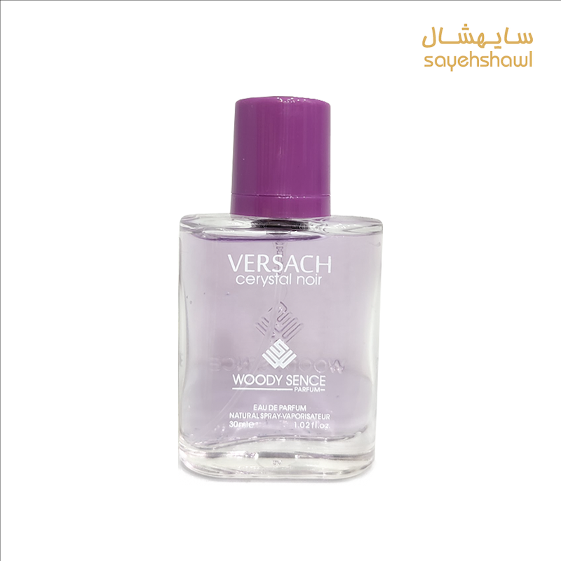 عطر جیبی زنانه وودی سنس مدل ورساچه کریستال نویر VERSACH cerystal noir 