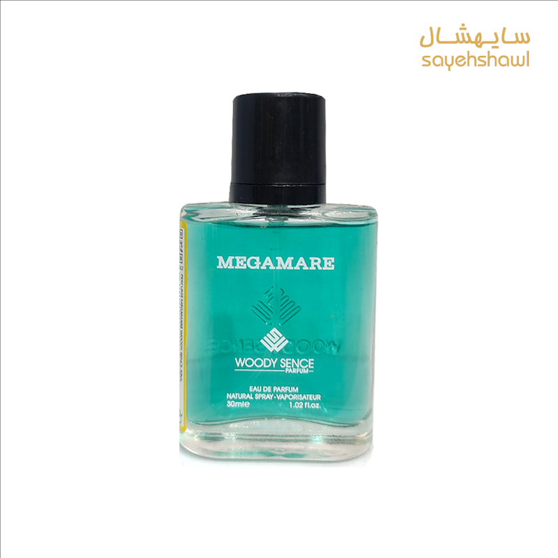 عطر جیبی اسپرت وودی سنس مدل مگاماره MEGAMARE