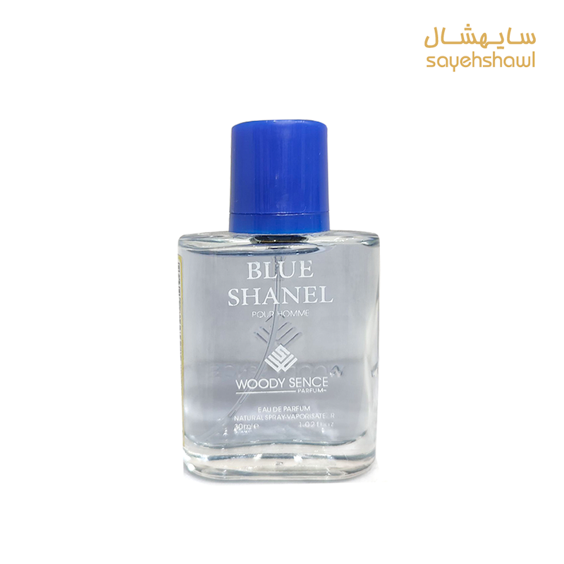 عطر جیبی مردانه وودی سنس مدل بلو شنل Blue Shanel