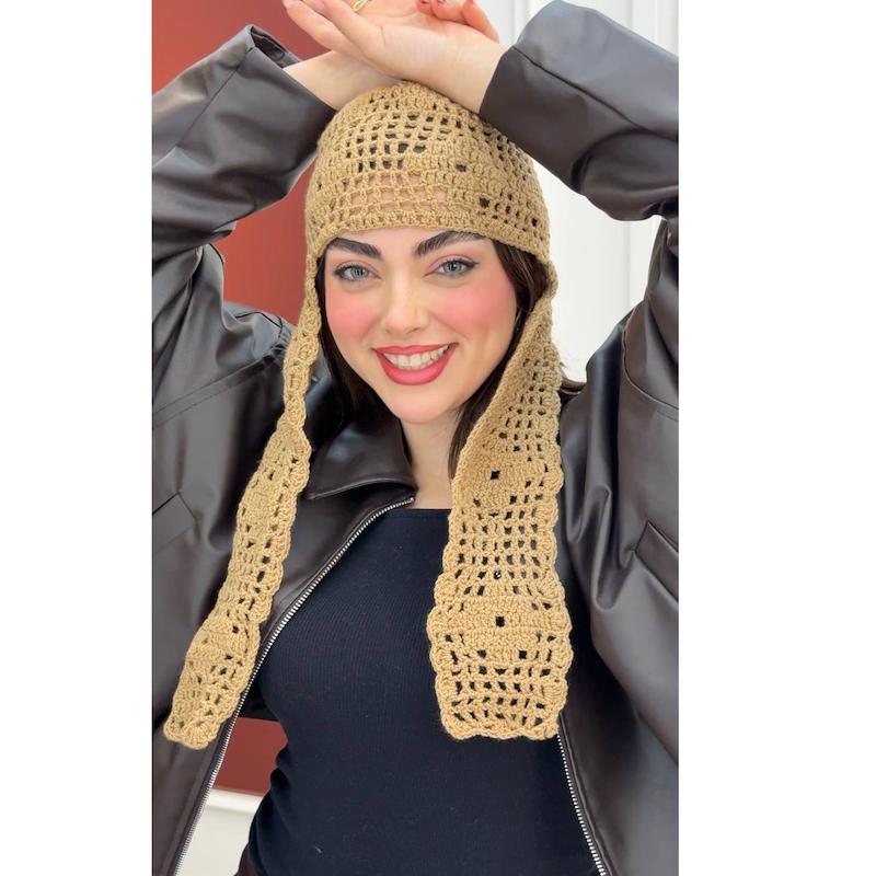 دورگ قلاب بافی توری زنانه کد 3828