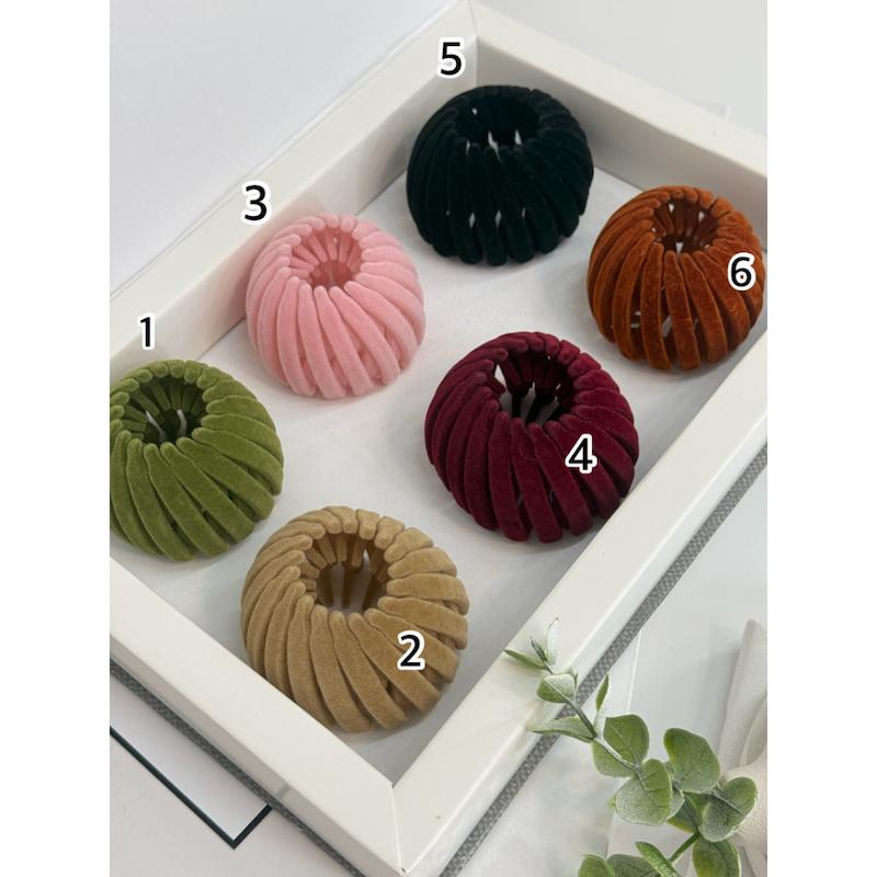 کلیپس گوجه ای مخملی کد 3427