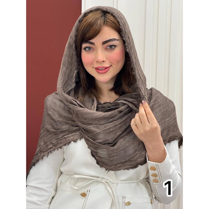 شال نخی کنفی دور ریش بهاره کد 3871