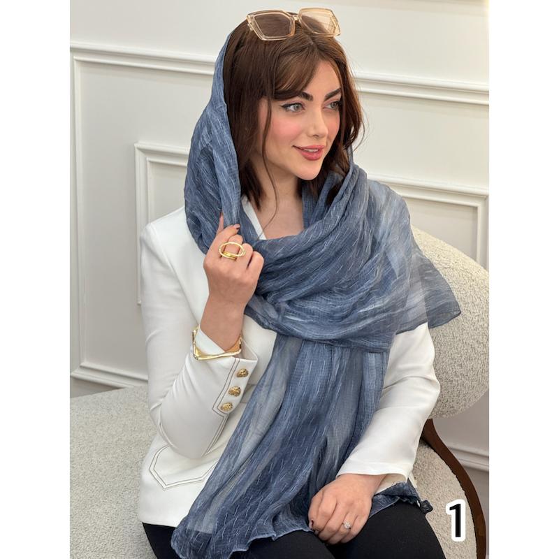 شال نخ ابریشم سنگشور کد 3892