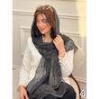 شال حریر ابریشم لبه دانتل گوچی کد 3878