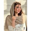 شال ساده نخی چروک بهاره دوریش کد 3895