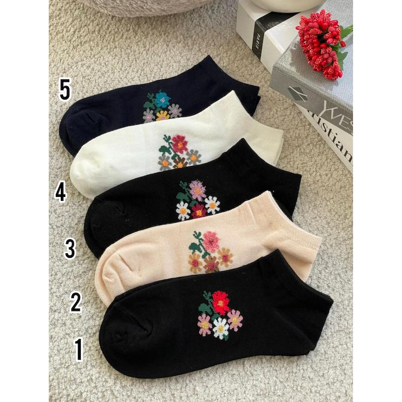 جوراب مچی طرح گل کد 3906