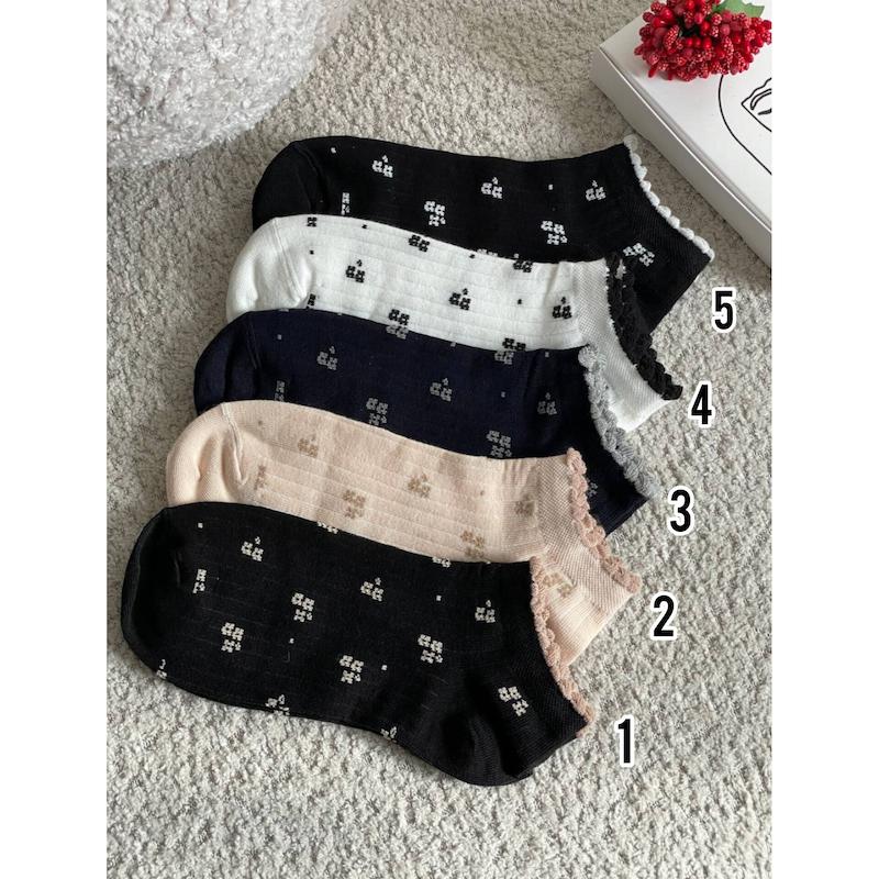 جوراب مچی کبریتی گل ریز کد 3906