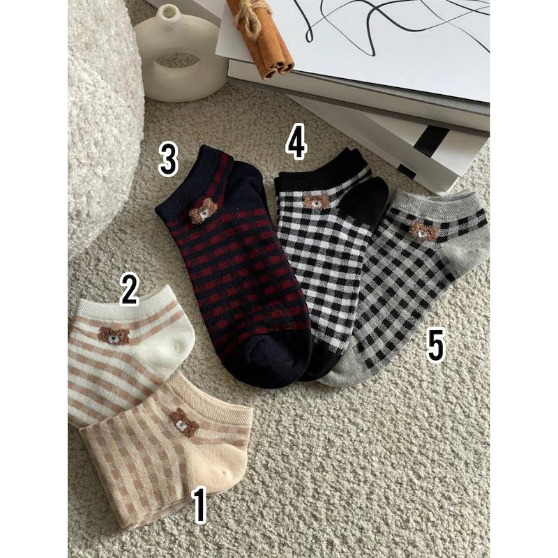 جوراب مچی شطرنجی تدی کد 3906