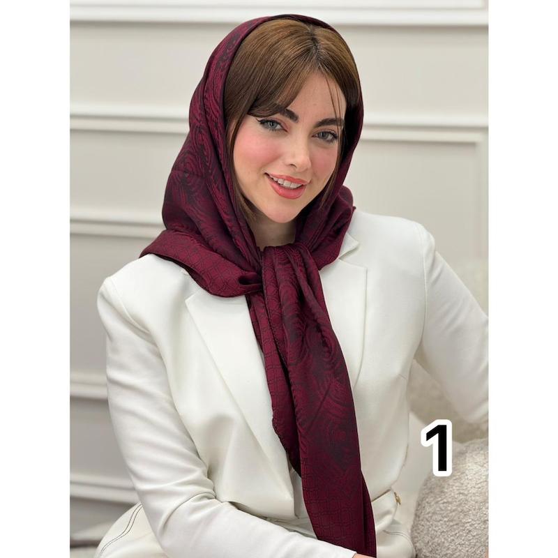 روسری ژاکارد مجلسی موج‌کد 3771
