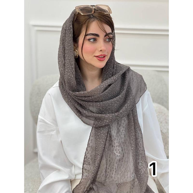 شال مجلسی حریر کبریتی پلنگی کد 3912