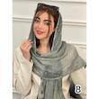 شال نخ ابریشم میله ای حاشیه دانتل کد 3937