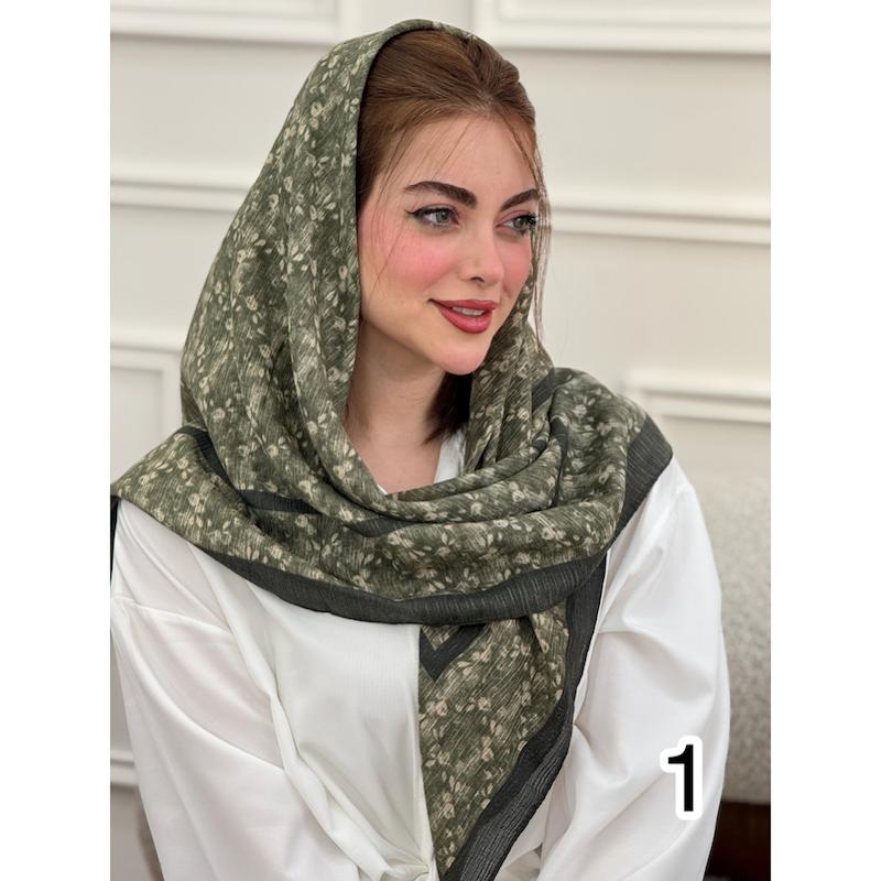روسری نخی گارزا ژاکارد  کد 4114