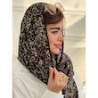 شال نخی بهاره دورگان قهوه ای کد 3918
