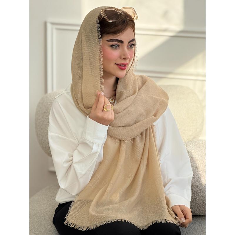 شال ساده نخی بهاره کبریتی دور ریش کد 4097