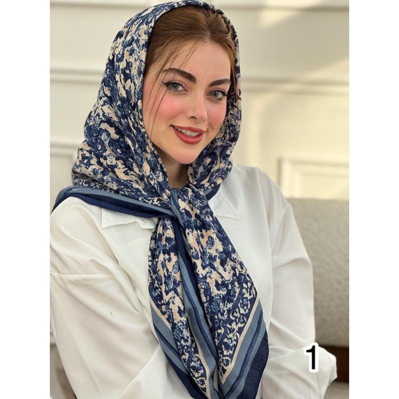 روسری نخی کشمیر آبرنگی  ریز کد 4141