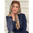 روسری نخ لمه شاین طرح باربری کد 3891