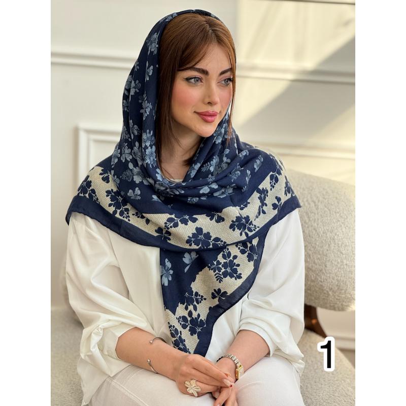 روسری نخی گلدار  کد 4141